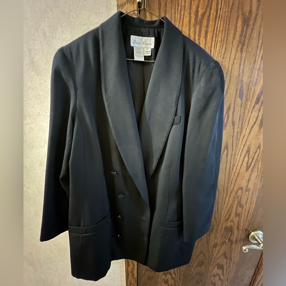 Formal, double breasted blazer.
